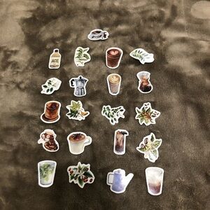 Coffee Theme 21 No Repeat Stickers